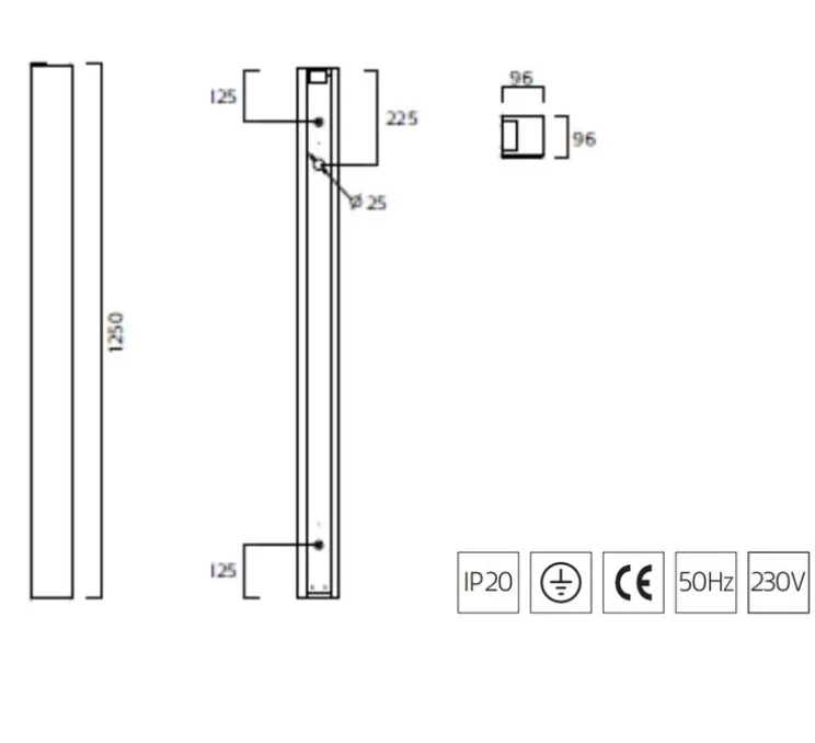 Suspension, Grid , jaune, LED, 3000K, 1414 lm, L125cm, H9,6cm - Zero