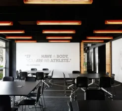 Suspension, Grid , orange, LED, 3000K, 1414 lm, L125cm, H9,6cm - Zero