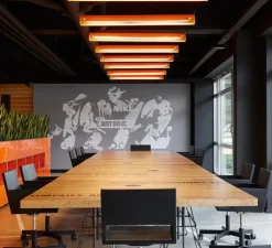 Suspension, Grid , orange, LED, 3000K, 1414 lm, L125cm, H9,6cm - Zero