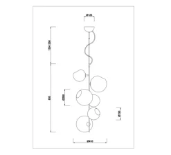 Suspension, Göte, noir, Ø42cm, H83cm - Cobankeryd