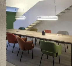 Suspension*Vibia Suspension, Guise 2277, , LED, 3000K, 2613lm, Ø16cm, H89cm - transparent