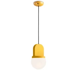 Suspension*Ferroluce Suspension, Habea C2781, , Ø16cm, H27,6cm - jaune