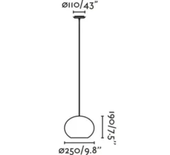 Suspension, Haka 250, noir, rotin, Ø25cm, H19cm - Faro