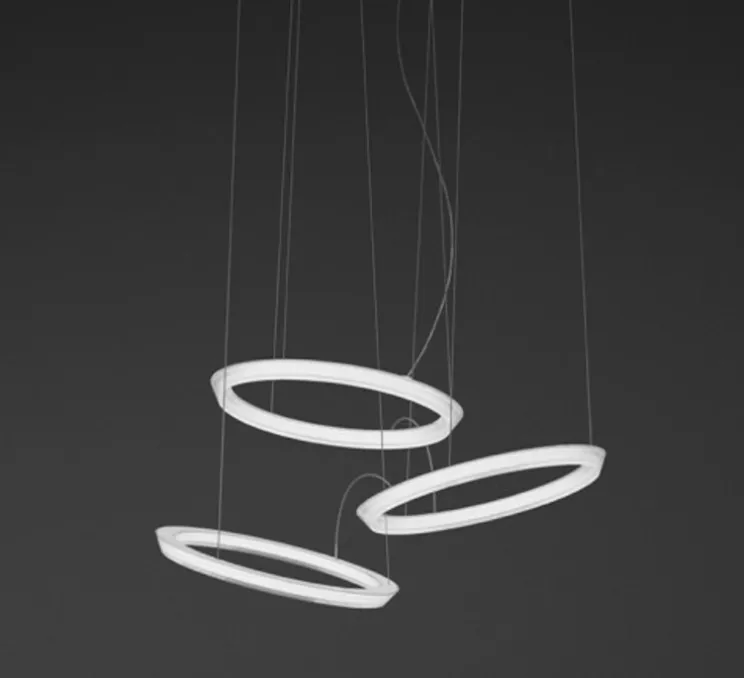 Suspension, Halo Jewel, 2332, blanc, LED, dim, 3000k, 4749 lm, L127cm, H4cm - Vibia
