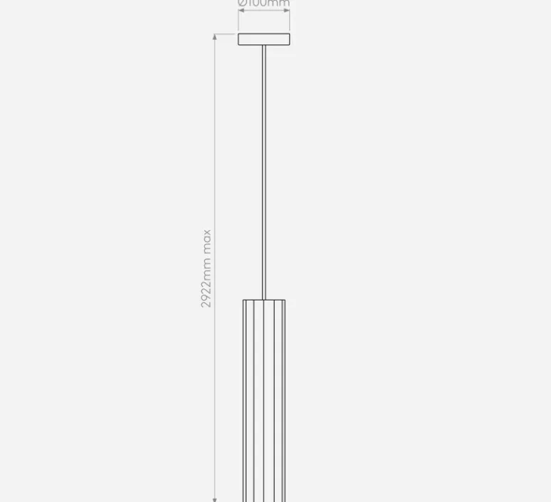 Suspension*Astro Suspension, Hashira, , Ø8,15cm, H40cm - noir mat