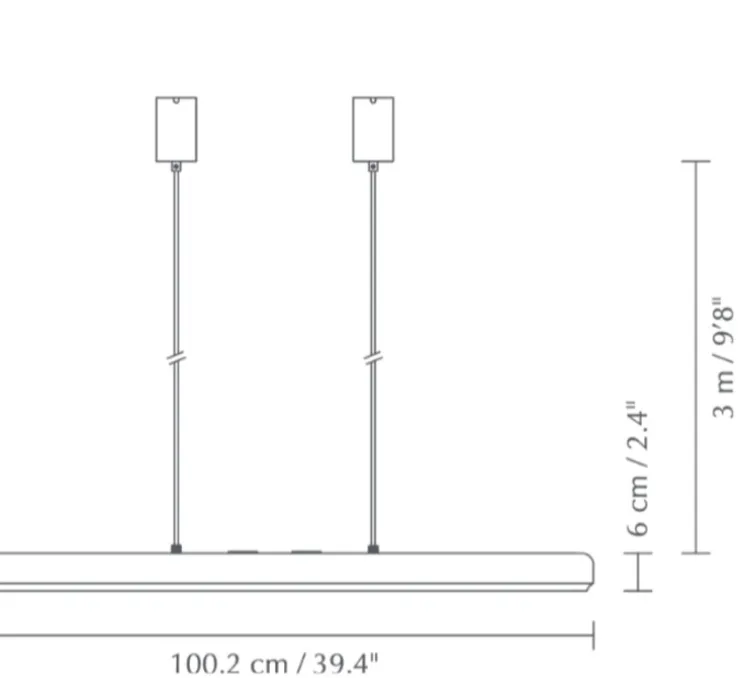 Suspension, hazel branch, noir, LED, dim, 2700K-6000k, 300lm-1150lm, L100cm, H6cm - Umage