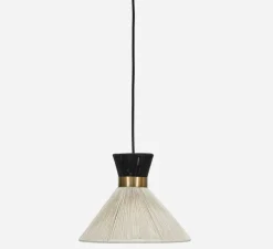 Suspension*House Doctor Suspension, HDCord, blanc & noir, Ø25cm, H20cm - blanc & noir