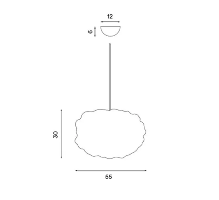Suspension, Heat Small, laiton, Ø55cm, H30cm - Northern