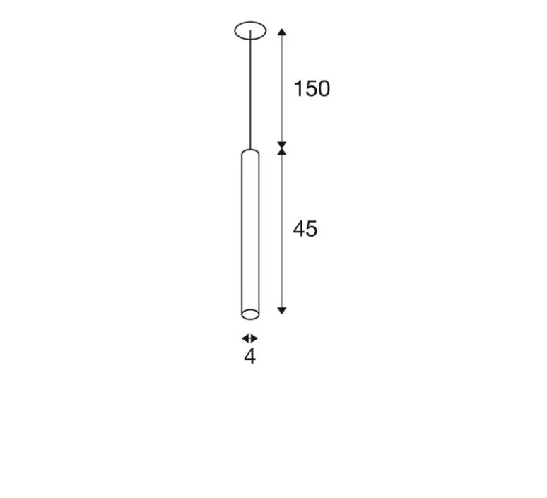 Suspension*SLV Suspension, Helia 40, , LED, 3000K, 700 lm, Ø4cm, H45cm - noir