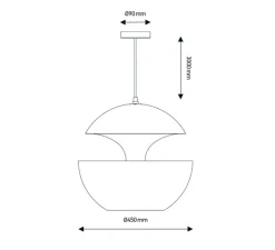 Suspension*DCW éditions Paris Suspension, Here Comes The Sun 450, , Ø45cm, H45cm - blanc, cuivre