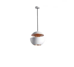 Suspension, Here comes the sun 250, blanc, cuivre, Ø25cm, P25cm - Dcw editions