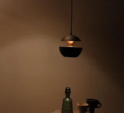 Suspension, Here comes the sun 350, noir, cuivre, Ø35cm, P35cm - Dcw editions