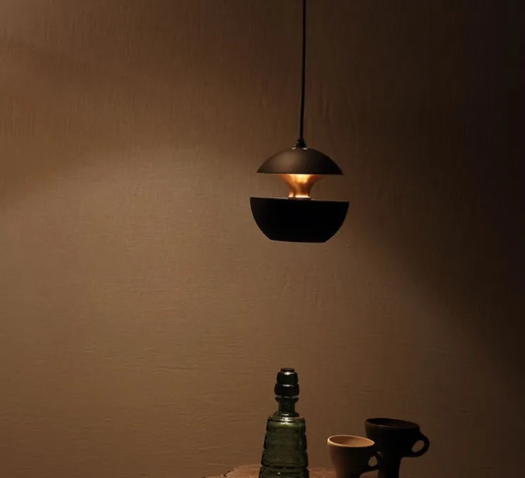 Suspension, Here comes the sun 350, noir, cuivre, Ø35cm, P35cm - Dcw editions