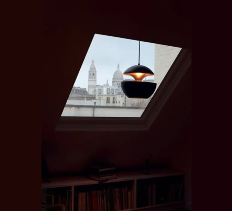 Suspension*DCW éditions Paris Suspension, Here comes the sun 250, , Ø25cm, P25cm - Dcw editions noir, cuivre