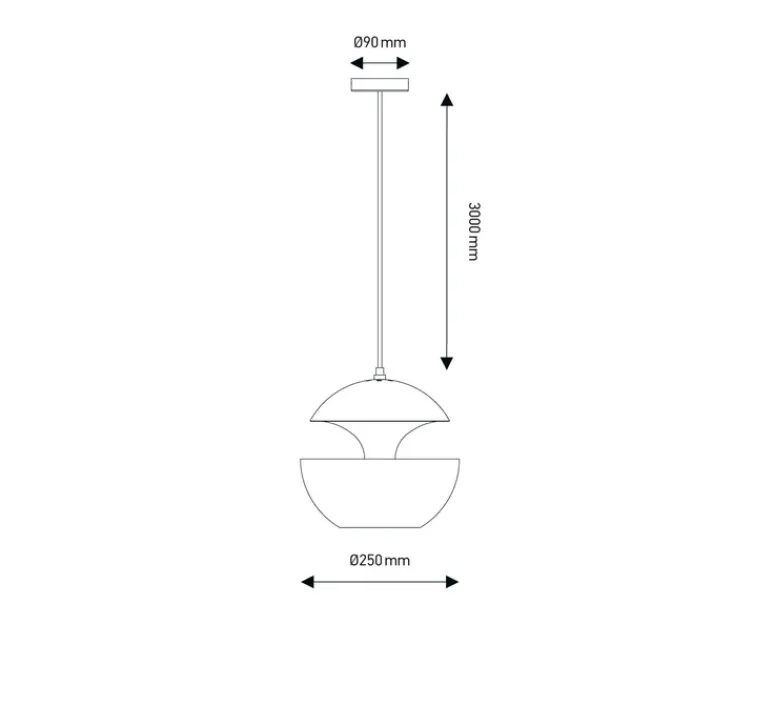 Suspension*DCW éditions Paris Suspension, Here comes the sun 250, , Ø25cm, P25cm - Dcw editions noir, cuivre
