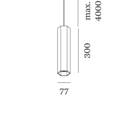Suspension, Hexo 3.0 LED, or, LED, dim, 2700K, 405 lm, Ø7,7cm, H30cm - Wever&Ducré