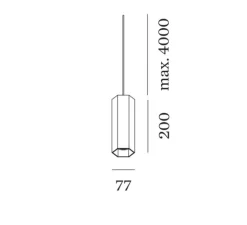 Suspension, Hexo 2.0 LED, or, LED, dim, 2700K, 405 lm, Ø7,7cm, H20cm - Wever&Ducré