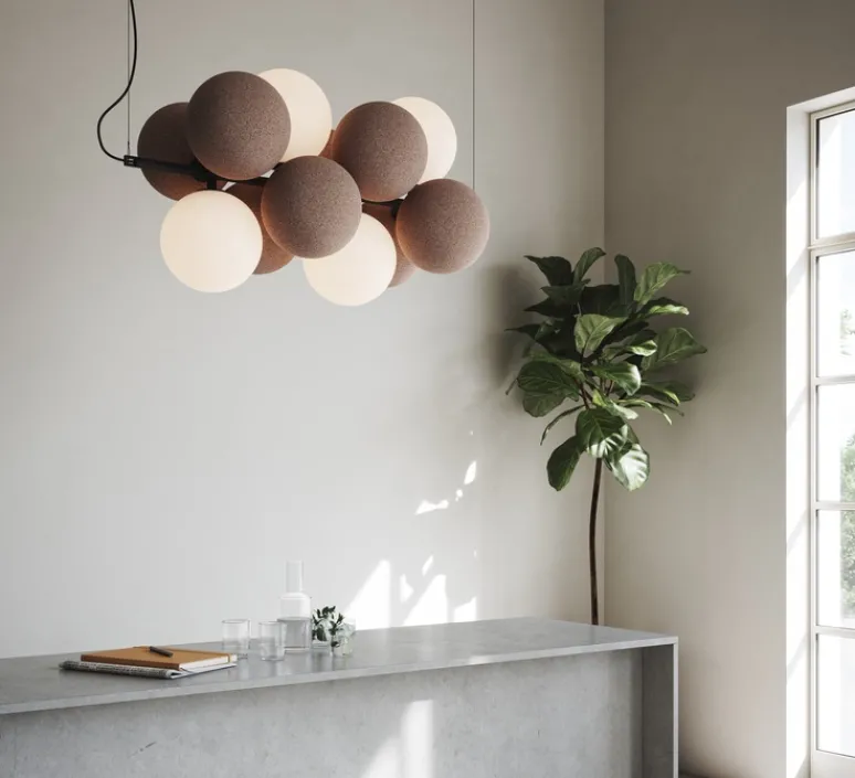 Suspension*Abstracta Suspension, Holly Horizontal, , L105.2cm, H58,5cm - terracotta