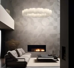 Suspension*Stilnovo Suspension, Honey, , LED, dim, 2700K, 5379 lm, Ø86cm, H15cm - blanc