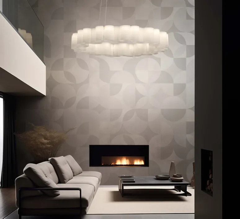 Suspension*Stilnovo Suspension, Honey, , LED, dim, 2700K, 5379 lm, Ø86cm, H15cm - blanc