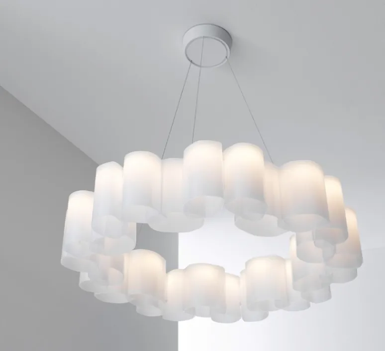 Suspension*Stilnovo Suspension, Honey, , LED, dim, 2700K, 5379 lm, Ø86cm, H15cm - blanc