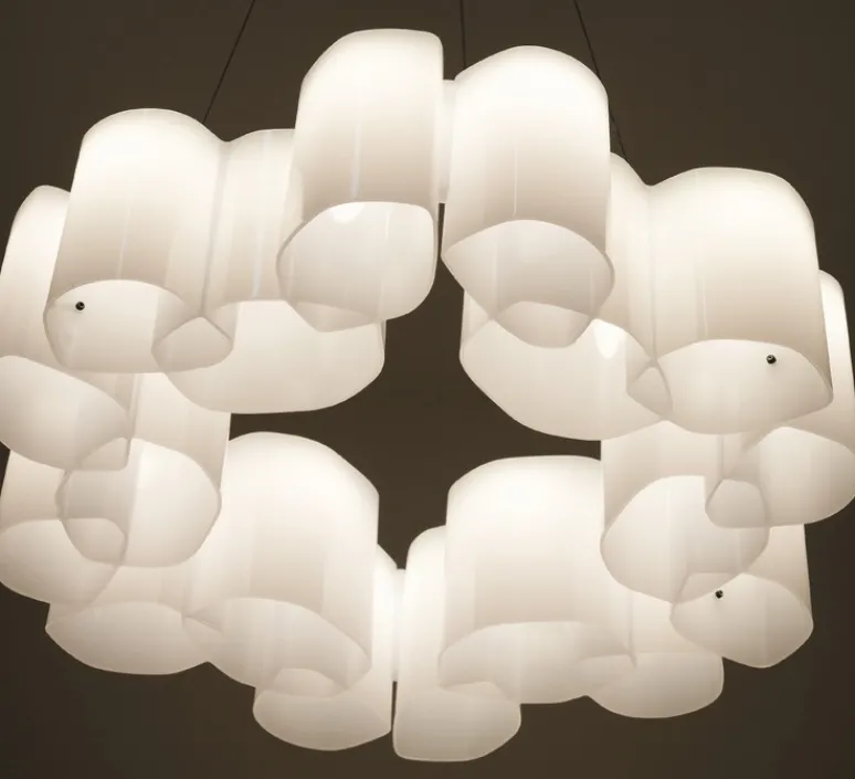 Suspension*Stilnovo Suspension, Honey, , LED, dim, 2700K, 7415 lm, Ø110cm, H15cm - blanc