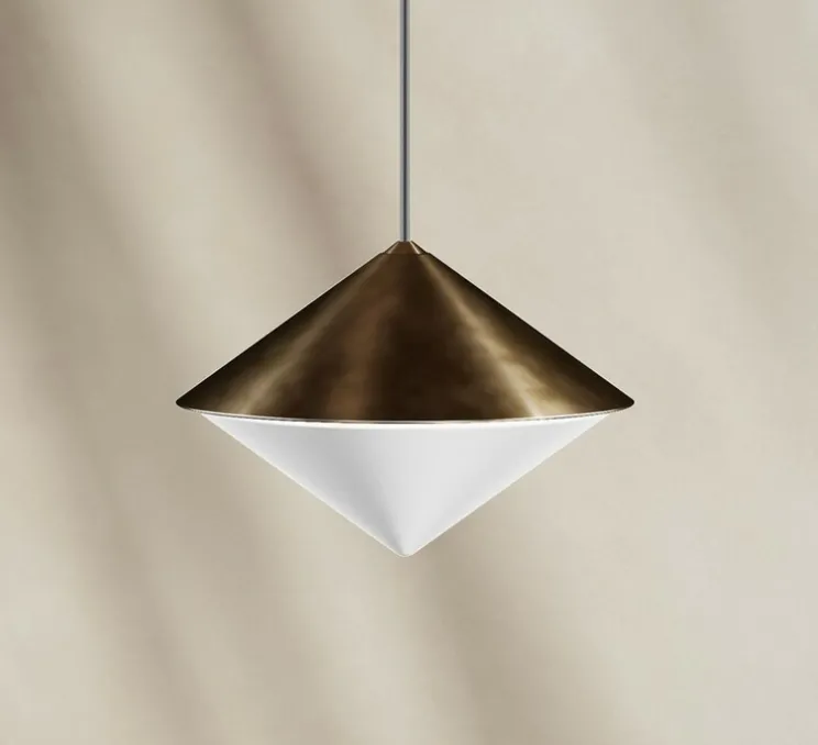 Suspension, Horizon, sans rosace, bronze, LED, dim, 2700K, 750 lm, Ø13,8cm, H9,7cm - Il Fanale