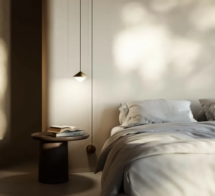 Suspension, Horizon, sans rosace, laiton, LED, dim, 2700K, 750 lm, Ø13,8cm, H9,7cm - Il Fanale