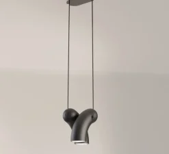 Suspension, Hyphen , Noir sablé, L29cm, H24cm, 3000K, 2000lm - Darmes