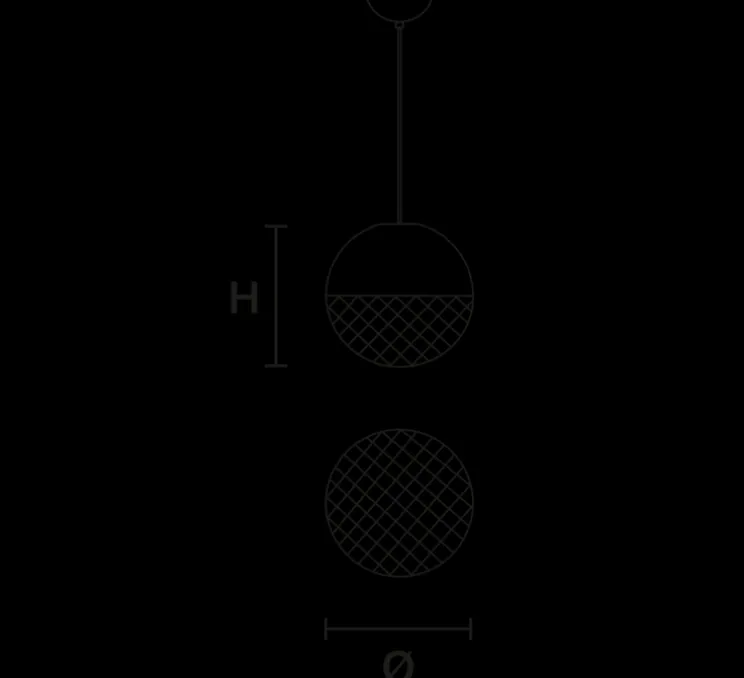 Suspension, Iglù S1 25, bronze, LED, 3000K, 2100 lm, Ø25,5cm, H25,5cm - Masiero