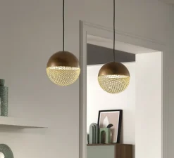 Suspension*Masiero Suspension, Iglù S2, , LED, dim, 3000K, 2600 lm, L58cm, H18cm - bronze