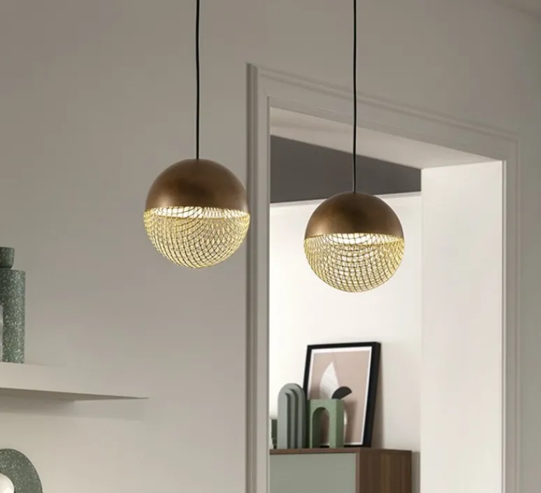 Suspension*Masiero Suspension, Iglù S2, , LED, dim, 3000K, 2600 lm, L58cm, H18cm - bronze