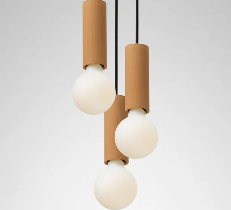 Suspension*Plato Design Suspension, Ila trio, Jaune ambre, Ø13cm, H15cm - Jaune-ambre