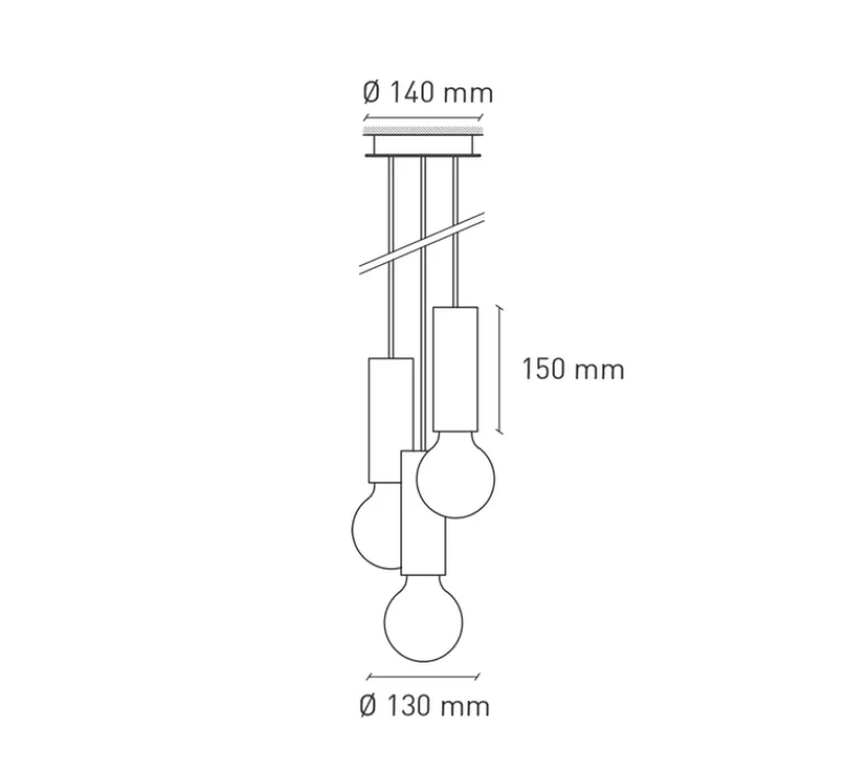 Suspension*Plato Design Suspension, Ila trio, , Ø13cm, H15cm - Pêche