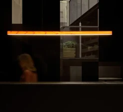 Suspension, I-Line, jaune, LED, 3000K, 1808lm, L150cm, H5cm - LZF