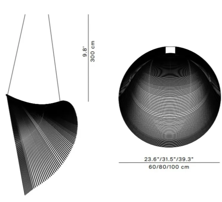 Suspension, Illan 60, dimmable DALI, bouleau, LED, 2700K, Ø60cm, H60cm - Luceplan