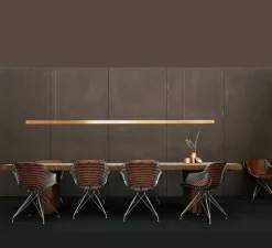 Suspension, I-Model Cord, cuvire brossé, LED, dim, 2700K, 4260 lm, L300cm, H5,3cm - Anour