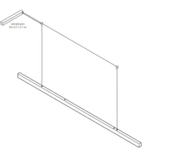Suspension*Anour Suspension, I-Model Cordless, , LED, dim, 2700K, 2130 lm, L150cm, H5,3cm - laiton poli