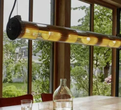 Suspension*DCW éditions Paris Suspension, In the tube 120-1300 horizontal, , Ø14cm, P132cm - Dcw editions dorée, maille dorée