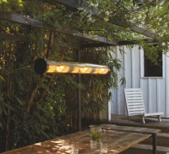 Suspension*DCW éditions Paris Suspension, In the tube 120-1300 horizontal, , Ø14cm, P132cm - Dcw editions dorée, maille argentée