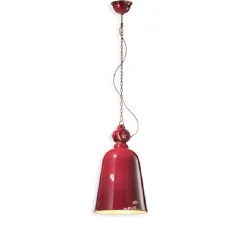 Suspension, Industrial C1745, bordeaux, Ø31cm, H55cm - Ferroluce