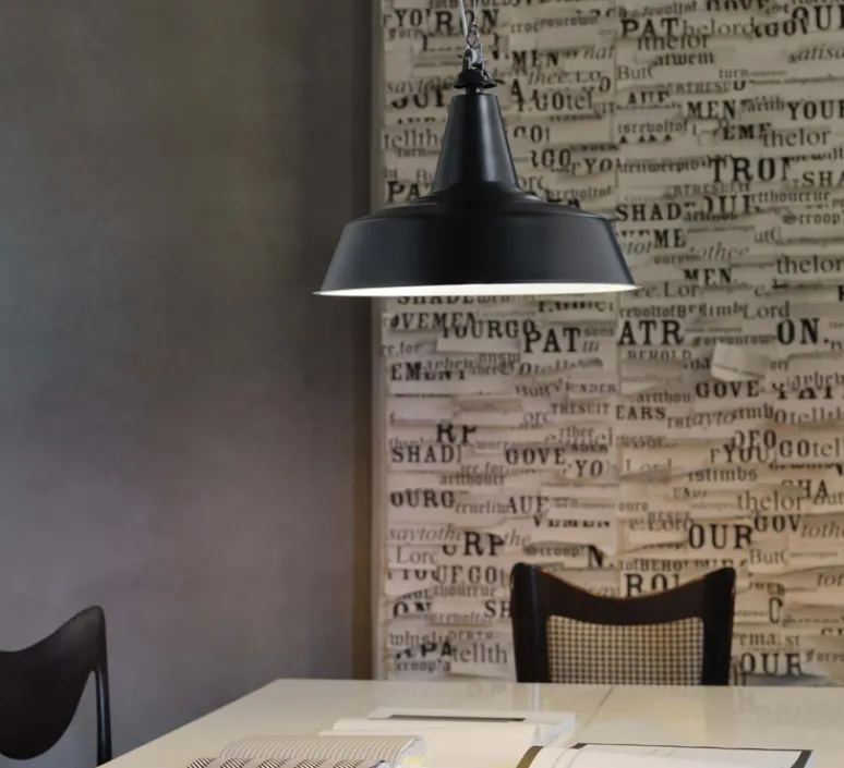 Suspension*Fontana Arte Suspension industrielle, Huna, , Ø40cm - FontanaArte noir