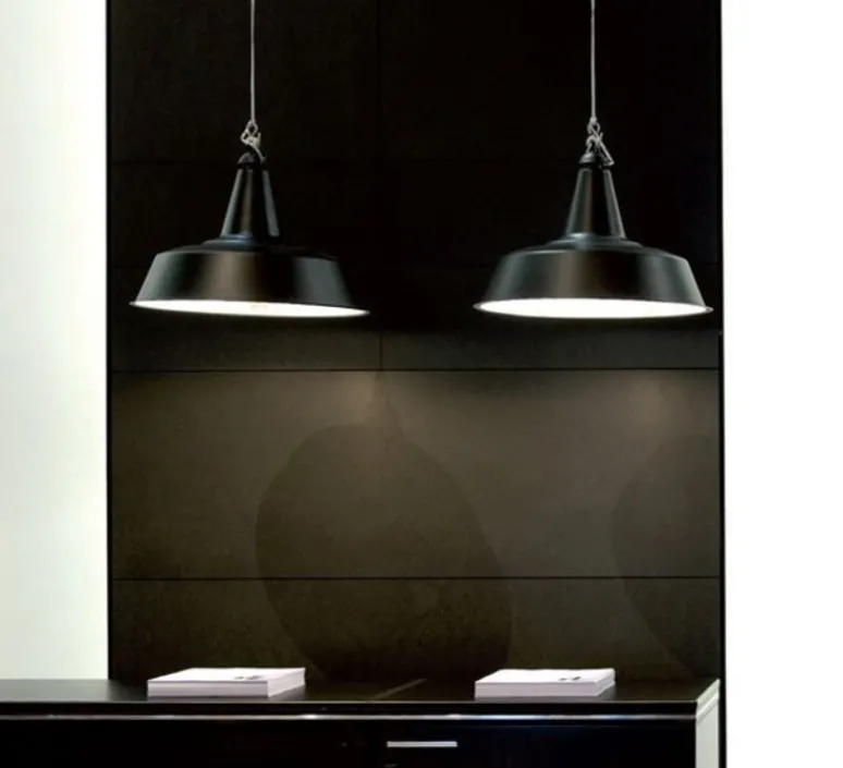 Suspension*Fontana Arte Suspension industrielle, Huna, , Ø40cm - FontanaArte noir