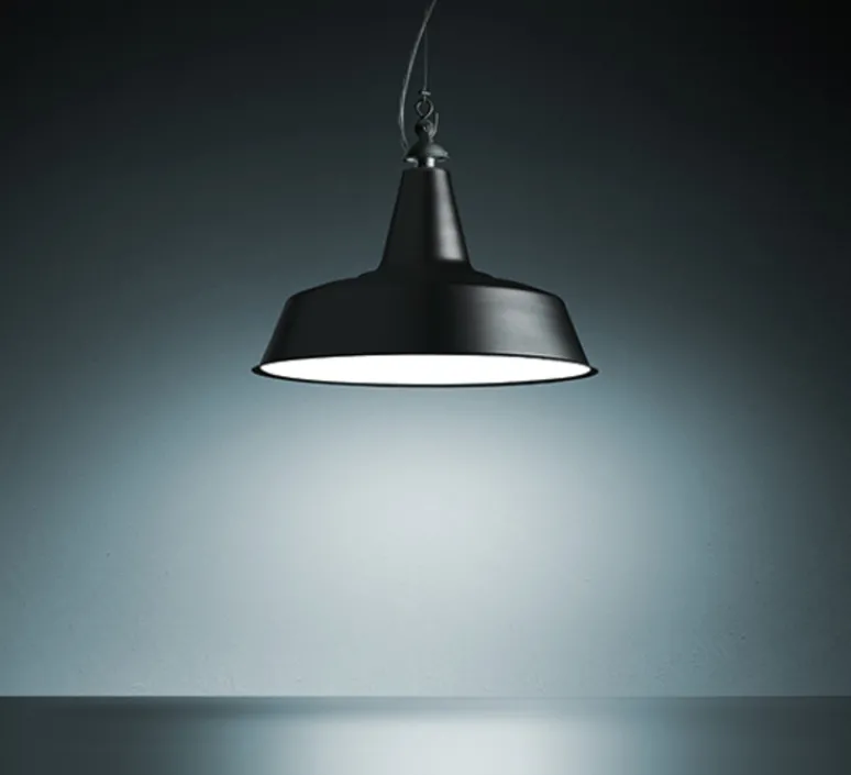 Suspension*Fontana Arte Suspension industrielle, Huna, , Ø40cm - FontanaArte noir