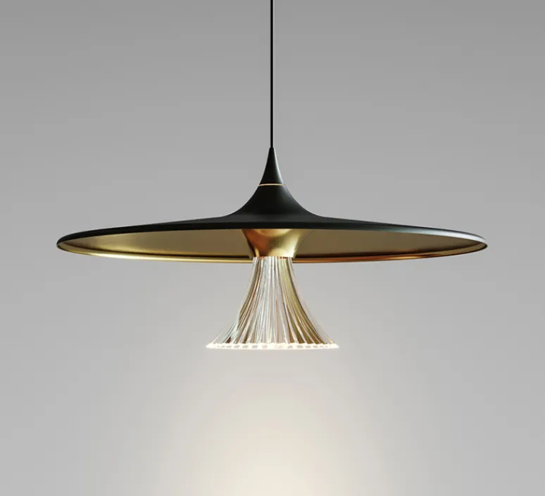 Suspension*Artemide Suspension, Ipno, , LED, 3000K, 1786lm, Ø62cm, H28,8cm - noir et or