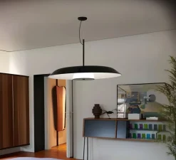 Suspension*Oluce Suspension, Iride 878, , LED, 2700K, 1330 lm, Ø55cm, H9cm - noir