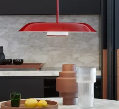 Suspension*Oluce Suspension, Iride 878, , LED, 2700K, 1330 lm, Ø55cm, H9cm - rouge