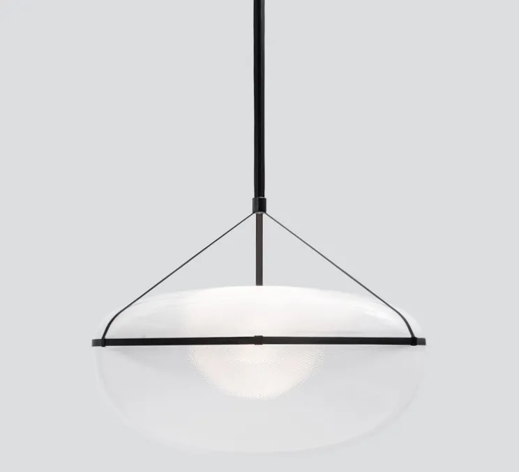 Suspension, Iris, A/B, noir, LED, dim, 1-10V, 2700k, Ø90cm, H45cm - A-N-D