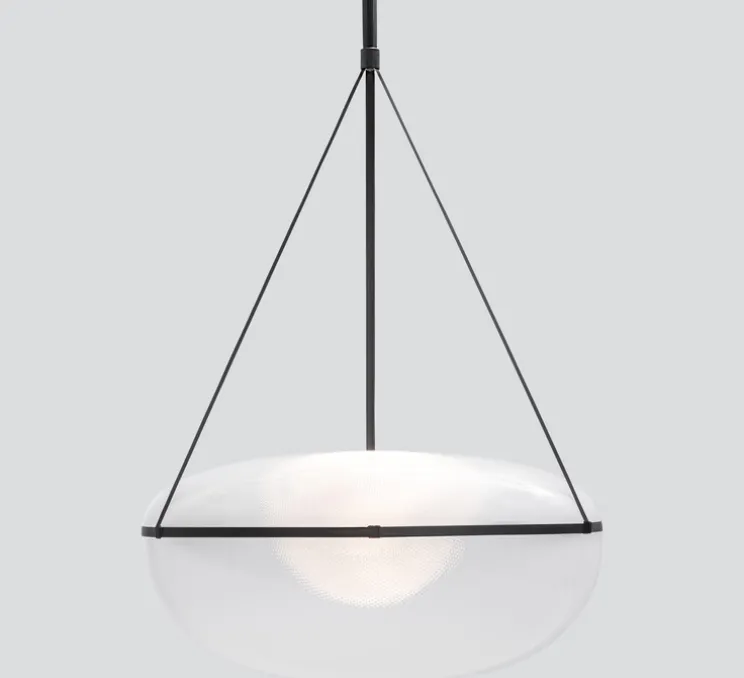 Suspension, Iris, A/B, noir, LED, dim, 1-10V, 2700k, Ø90cm, H45cm - A-N-D