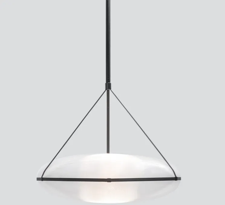 Suspension, Iris, B/B, noir, LED, dim, 1-10V, 2700k, Ø90cm, H30cm - A-N-D